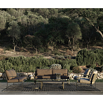 Дизайнерский круглый кофейный стол из металла с мраморным декором PANNA COTTA Coffee Table варинант исполнения - 3 | Loft Concept в Ростове-на-Дону