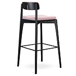 Барный стул из массива ясеня с обивкой из рогожки Elegant Ash Shape варинант исполнения - 3 | Loft Concept в Ростове-на-Дону