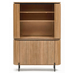 Буфет высокий из дерева манго и металла с открытыми полками и 2-мя дверцами Toinette варинант исполнения - 3 | Loft Concept в Ростове-на-Дону