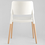 Пластиковый стул на ножках из массива бука Ferret White варинант исполнения - 6 | Loft Concept в Ростове-на-Дону