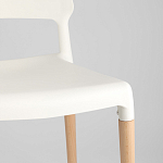 Пластиковый стул на ножках из массива бука Ferret White варинант исполнения - 8 | Loft Concept в Ростове-на-Дону