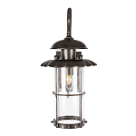 Уличный настенный светильник с цилиндрическим плафоном и изогнутым кованым каркасом Elysian Lanterns варинант исполнения - 2 | Loft Concept в Ростове-на-Дону