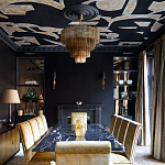 Обои ручная роспись в стиле Арт-деко Symphony Original colourway on Flint silk dupion варинант исполнения - 2 | Loft Concept в Ростове-на-Дону