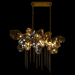 Люстра подвесная с 22-мя гранёными стеклянными плафонами с вертикальными подвесками Gilded Mirage  варинант исполнения - 3 | Loft Concept в Ростове-на-Дону