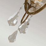 Бра с овальным зеркальным основанием с лампой в виде свечи и хрустальными подвесками Feiss варинант исполнения - 4 | Loft Concept в Ростове-на-Дону