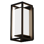 Уличный настенный светильник прямоугольный с чёрной рамкой Высота 35 см Geometric Glow варинант исполнения - 1 | Loft Concept в Ростове-на-Дону