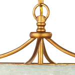 Подвесной светильник с каскадом из стеклянных декоративных элементов на золотом каркасе Shining Sea Glass варинант исполнения - 2 | Loft Concept в Ростове-на-Дону