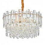Круглая люстра с хрустальными подвесками на золотистом каркасе Gorgeous Crystal Light варинант исполнения - 4 | Loft Concept в Ростове-на-Дону