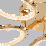 Потолочная люстра с 5-ю светодиодными лампами с золотистым каркасом Ring of Fire варинант исполнения - 3 | Loft Concept в Ростове-на-Дону