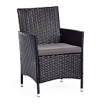 Обеденный комплект из искуственного ротанга Vintara черный варинант исполнения - 7 | Loft Concept в Ростове-на-Дону