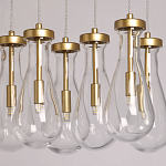 Люстра с 9-ю прозрачными стеклянными плафонами в форме капли Lucid Rain  варинант исполнения - 4 | Loft Concept в Ростове-на-Дону