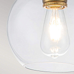 Подвесной светильник латунного цвета с прозрачным стеклянным плафоном Feiss варинант исполнения - 8 | Loft Concept в Ростове-на-Дону