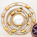 Зеркало в круглой раме украшенной раковинами с жемчугом Pearl in the Gleam варинант исполнения - 2 | Loft Concept в Ростове-на-Дону