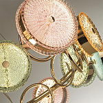 Люстра с плафонами из разноцветного стекла Glass Peonies варинант исполнения - 4 | Loft Concept в Ростове-на-Дону