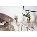 Столик дизайнерский Beige marble варинант исполнения - 3 | Loft Concept в Ростове-на-Дону