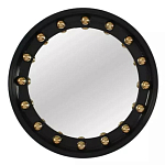 Зеркало черное с круглыми золотыми декоративными элементами Prince of the Church варинант исполнения - 1 | Loft Concept в Ростове-на-Дону