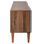 ТВ-тумба серая из массива бука с 2-мя дверками и ящиком Wenge Light варинант исполнения - 3 | Loft Concept в Ростове-на-Дону