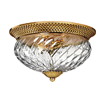 Потолочный светильник цвета латунь с прозрачным рифленым плафоном в форме чаши Hinkley варинант исполнения - 1 | Loft Concept в Ростове-на-Дону