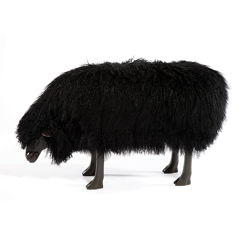 Банкетка Овечка черная Sheep Bench Black head down Черный Графит в Ростове-на-Дону | Loft Concept 