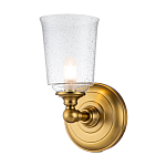 Бра для ванных комнат с прозрачным плафоном из стекла с пузырьками на основании цвета латунь Feiss варинант исполнения - 1 | Loft Concept в Ростове-на-Дону