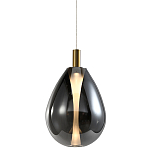 Подвесной светильник со стеклянным плафоном в форме капли дымчатого цвета NAOMI drop smoke варинант исполнения - 3 | Loft Concept в Ростове-на-Дону