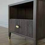 Прикроватная тумбочка с полкой Elsa Dreams Walnut  варинант исполнения - 3 | Loft Concept в Ростове-на-Дону