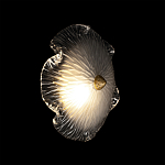 Бра в форме прозрачного стеклянного цветка с рельефной текстурой Textured Glass варинант исполнения - 2 | Loft Concept в Ростове-на-Дону