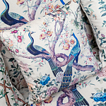 Подушка декоративная с изображением павлинов в саду Beige Chinoiserie Garden Two Peacocks Cushion варинант исполнения - 2 | Loft Concept в Ростове-на-Дону