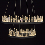 Люстра с двумя кольцами черного цвета с хрустальными элементами QUARTZ CRYSTAL варинант исполнения - 5 | Loft Concept в Ростове-на-Дону