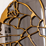 Зеркало кругле в декоративной раме золотого цвета Golden Ratio варинант исполнения - 2 | Loft Concept в Ростове-на-Дону