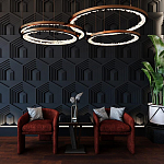 Гипсовая 3D Панель HEXAGON TEMPLE варинант исполнения - 1 | Loft Concept в Ростове-на-Дону