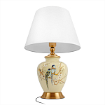 Настольная лампа бежевая с изображением птиц Slip Away варинант исполнения - 3 | Loft Concept в Ростове-на-Дону