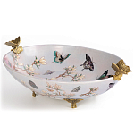 Белое фарфоровое блюдо с изображением бабочек Eden Garden варинант исполнения - 4 | Loft Concept в Ростове-на-Дону