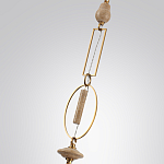 Подвесной светильник со стеклянным плафоном и декоративной вставкой из текстурного камня Tectona  варинант исполнения - 6 | Loft Concept в Ростове-на-Дону