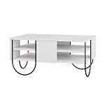 Стол журнальный прямоугольной формы с 2-мя полками белого цвета NORFOLK WHITE варинант исполнения - 1 | Loft Concept в Ростове-на-Дону