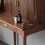 Туалетный стол деревянный с ящиком и зеркалом Moon Walnut Furniture варинант исполнения - 4 | Loft Concept в Ростове-на-Дону