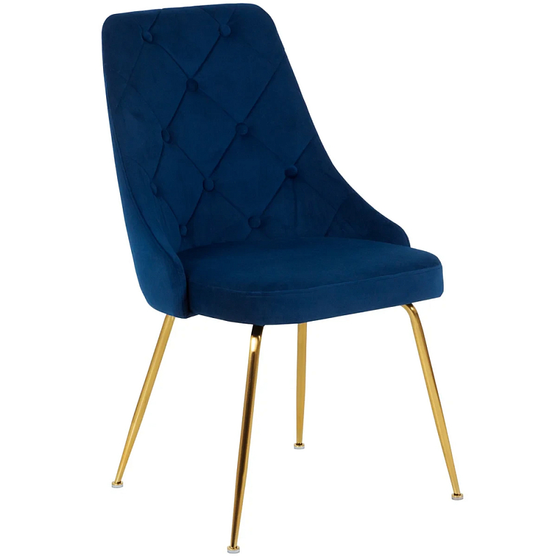   -   Ward Dark Blue Velour Chair  -  -- | Loft Concept 