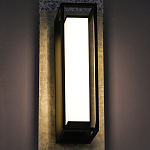 Уличный настенный светильник прямоугольный с чёрной рамкой Geometric Glow варинант исполнения - 2 | Loft Concept в Ростове-на-Дону