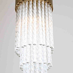 Подвесной светильник с прозрачными стеклянными подвесками и металлическим основанием Nembus варинант исполнения - 3 | Loft Concept в Ростове-на-Дону