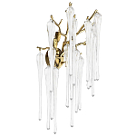 Бра с бронзовыми акцентами и прозрачными стеклянными каплями Droplet Bra варинант исполнения - 1 | Loft Concept в Ростове-на-Дону