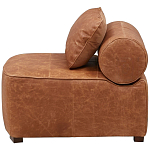 Кожаное модульное кресло коричневое без подлокотников с подушкой Coul Leather Modular Armchair варинант исполнения - 3 | Loft Concept в Ростове-на-Дону