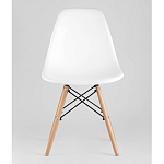 Пластиковый стул на ножках из массива бука Eames White  варинант исполнения - 4 | Loft Concept в Ростове-на-Дону