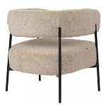 Кресло полукруглое мягкое с буклированной обивкой Armchair with Boucle Upholstery варинант исполнения - 1 | Loft Concept в Ростове-на-Дону