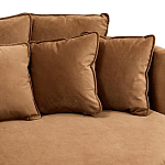 Кушетка круглая с обивкой из велюра коричневая Milky Brown Chair варинант исполнения - 6 | Loft Concept в Ростове-на-Дону