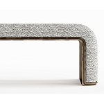 Банкетка Forli с элегантными латунными вставками  варинант исполнения - 2 | Loft Concept в Ростове-на-Дону