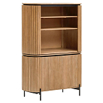 Буфет высокий из дерева манго и металла с открытыми полками и 2-мя дверцами Toinette варинант исполнения - 1 | Loft Concept в Ростове-на-Дону