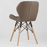 Стул с коричневым сиденьем из экокожи JEROEN варинант исполнения - 5 | Loft Concept в Ростове-на-Дону