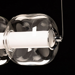 Люстра линейная с 6-ю прозрачными стеклянными плафонами округлой формы HANDLE GRAPE варинант исполнения - 10 | Loft Concept в Ростове-на-Дону