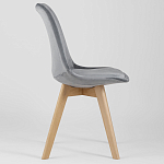 Стул с мягким велюровым сиденьем Arvika Grey варинант исполнения - 2 | Loft Concept в Ростове-на-Дону