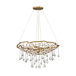 Люстра подвесная золотого цвета с металлическим сетчатым основанием и стеклянными каплевидными подвесками Hinkley варинант исполнения - 2 | Loft Concept в Ростове-на-Дону